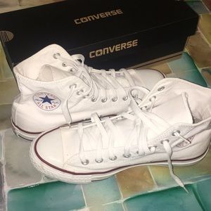 Converse Unisex white high top - Size 8.5 men